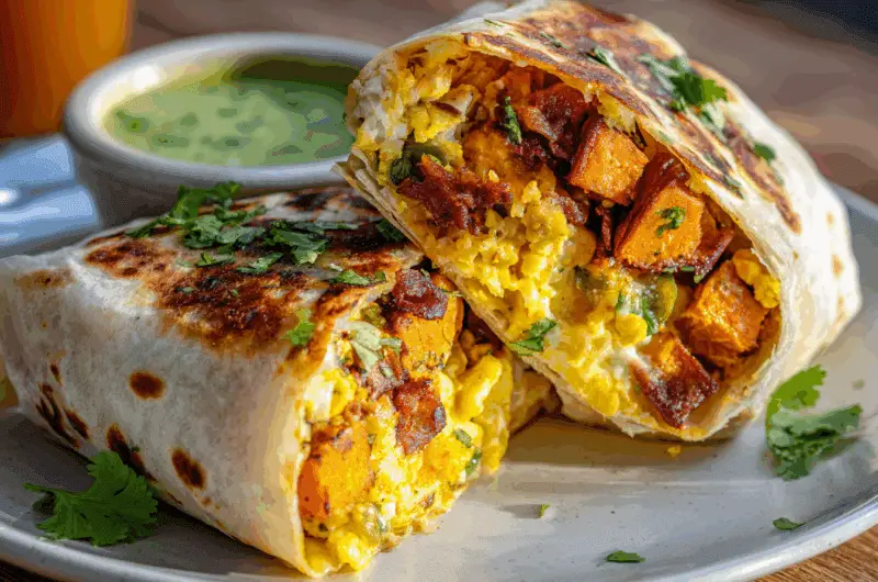 Make-Ahead Breakfast Burritos with Sweet Potato Hash
