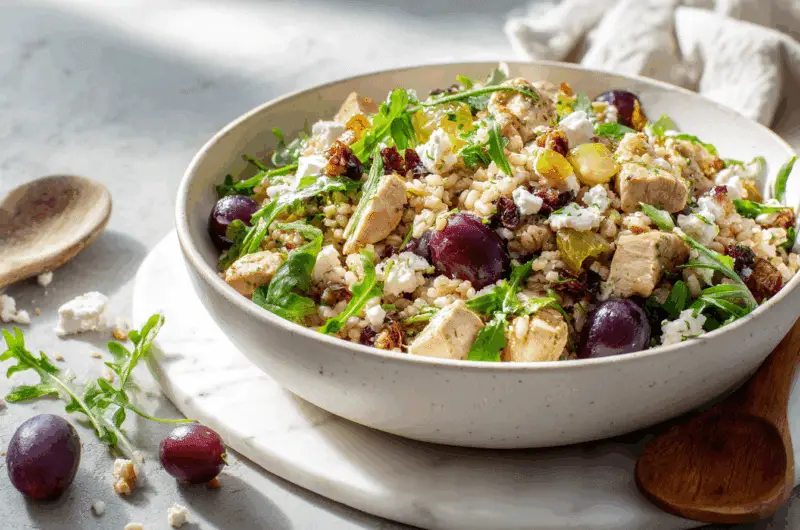 Mediterranean Leftover Chicken Bowl