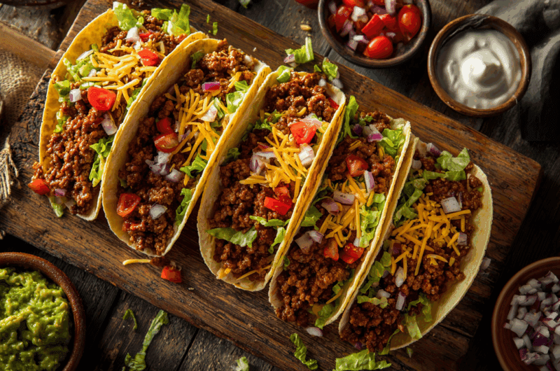 Weeknight Ground Beef Tacos with Homemade Sauce