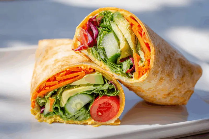 Easy Hummus Veggie Wraps