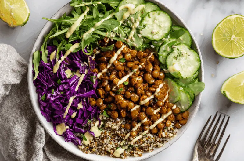 Mediterranean Spiced Lentil Bowls