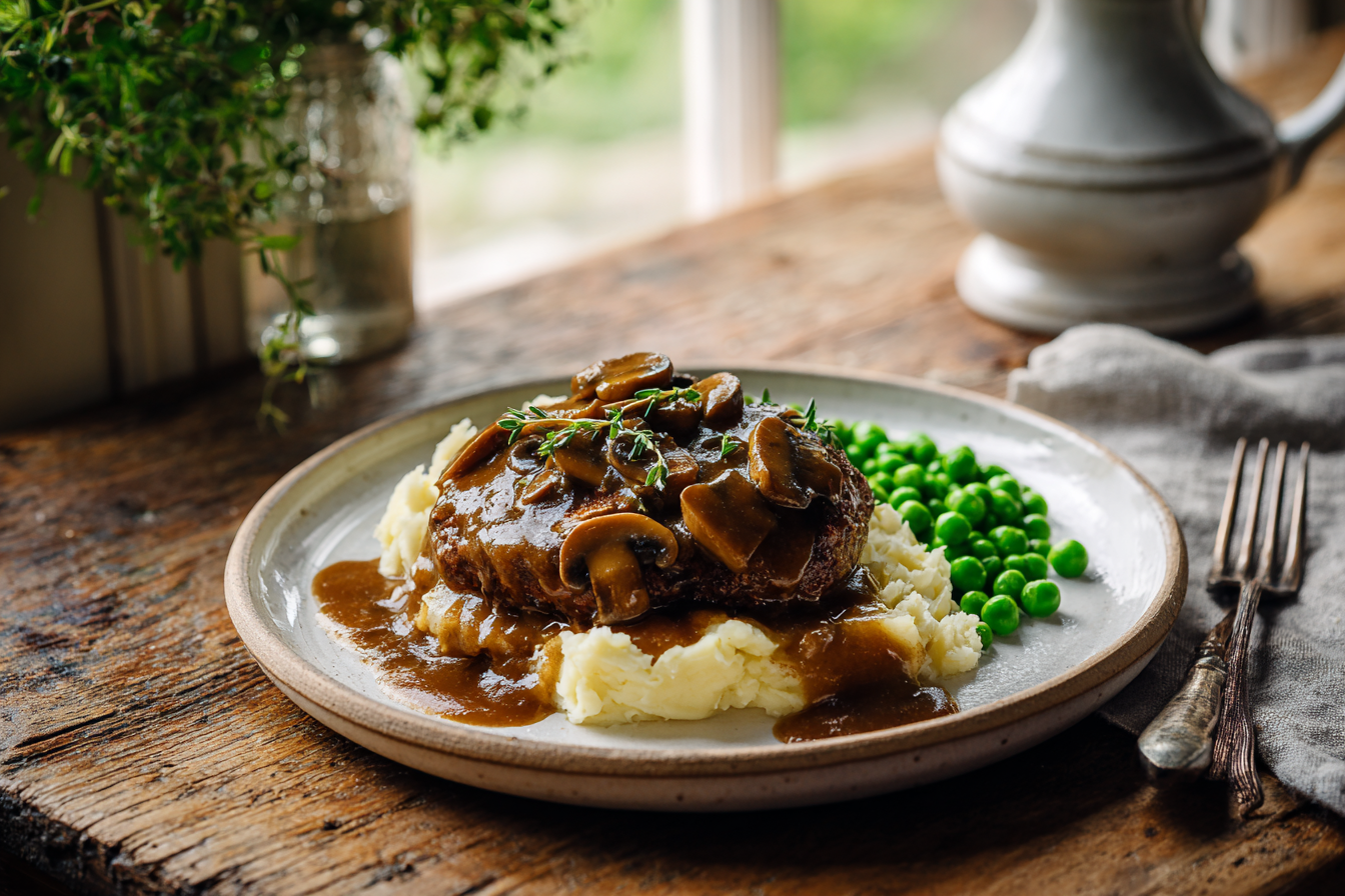 Old-Fashioned Salisbury Steak with Mushroom Gravy
